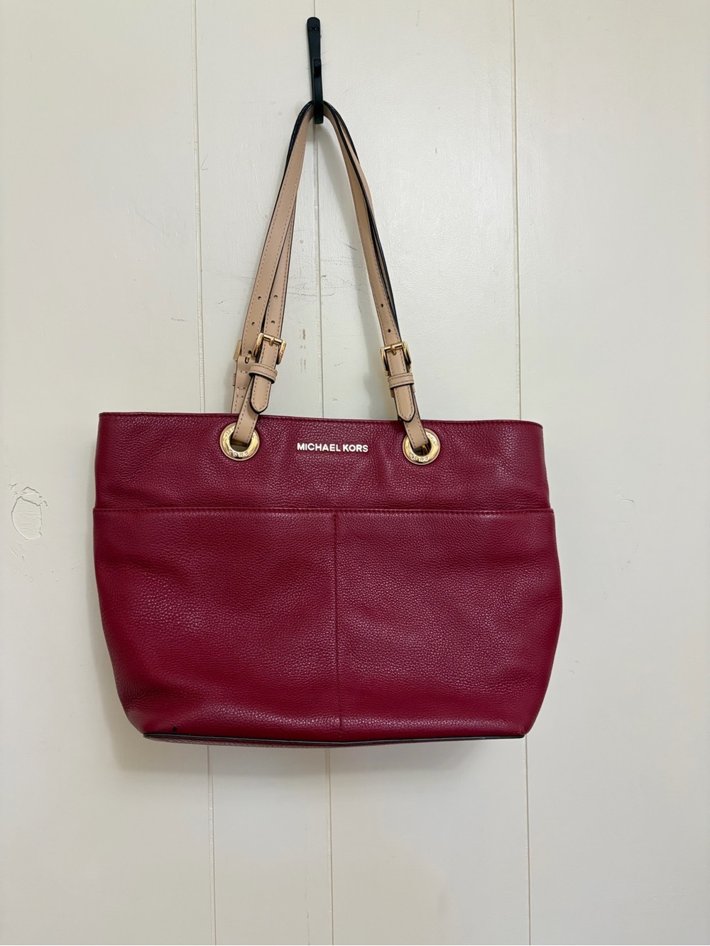 Michael Kors Bedford Red Pocket Tote 30H4GBFT6L Purse / MSRP
$198